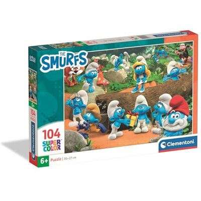 Clementoni -PUSSEL FÖR BARNPZL 104 SMURFS 2025, Tillverkad i Italien, 25037 Clementoni -PUSSEL FÖR BARNPZL 104 SMURFS 2025, Tillverkad i Italien, 25037