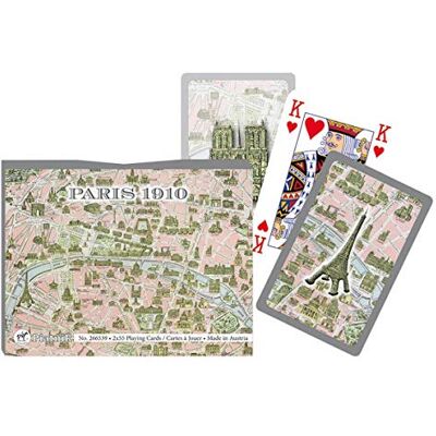 Piatnik 2665 kortspel Paris 1910 tum, 2 x 55 ark Piatnik 2665 kortspel Paris 1910 tum, 2 x 55 ark