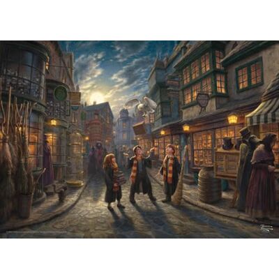 Schmidt Spiele 58548 Wizarding World, Harry Potter, Diagon Alley, Thomas Kinkade, 1000 bitar pussel, flerfärgad Schmidt Spiele 58548 Wizarding World, Harry Potter, Diagon Alley, Thomas Kinkade, 1000 bitar pussel, flerfärgad
