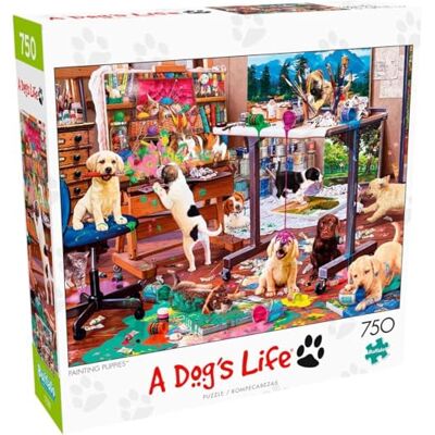 Buffalo Games Steve Read Painting Puppies 750 Piece Jigsaw Puzzle for Adults -Challenging Puzzle Perfect for Game Nights Finished Size is 24.00 x 18.00 Buffalo Games Steve Read Painting Puppies 750 Piece Jigsaw Puzzle for Adults -Challenging Puzzle Perfect for Game Nights Finished Size is 24.00 x 18.00