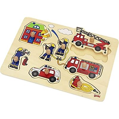 goki Steckpuzzle Feuerwehr goki Steckpuzzle Feuerwehr