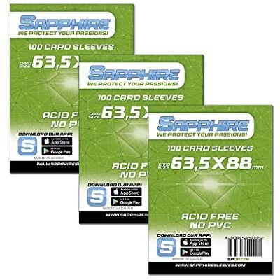 Red Glove 3 Pack 100 Safire Sleeves Green 63,5 x 88 SPGREEN3P Red Glove 3 Pack 100 Safire Sleeves Green 63,5 x 88 SPGREEN3P