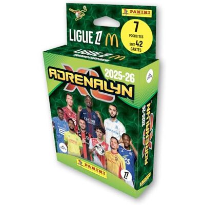 Panini ADRENALYN League 1 McDonald's 2025–2026 handelskort Game Blister 7 fickor Panini ADRENALYN League 1 McDonald's 2025–2026 handelskort Game Blister 7 fickor