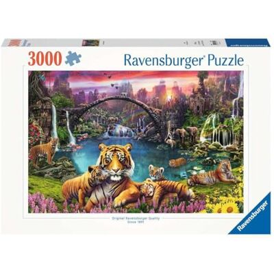 Ravensburger 16719 Tiger i paradisisk lagune Animals-Wild Tigers 16719-talet lagun-3000 bitar pussel för vuxna och barn från 14 år, flerfärgad, 48 x 32 tum Ravensburger 16719 Tiger i paradisisk lagune Animals-Wild Tigers 16719-talet lagun-3000 bitar pussel för vuxna och barn från 14 år, flerfärgad, 48 x 32 tum