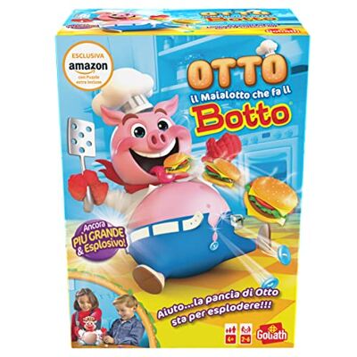 Goliath Otto The Maialotto, som gör botton med pussel, brädspel för pojkar och flickor från fyra år, actionspel, stimulerar reflexer Goliath Otto The Maialotto, som gör botton med pussel, brädspel för pojkar och flickor från fyra år, actionspel, stimulerar reflexer