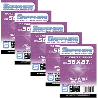 Red Glove 5 Pack 100 Safire Sleeves GREEN 63,5 x 88 SPPURPLE5P Red Glove 5 Pack 100 Safire Sleeves GREEN 63,5 x 88 SPPURPLE5P