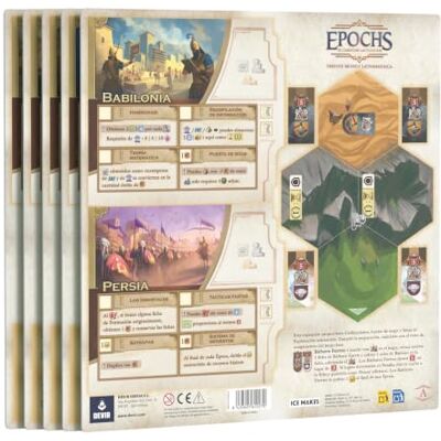 Devir Epochs Expansion: Mellanöstern och Latinamerika Expansion till brädspel med strategi, civilisationer och historia Babylon, Persien, Arabien, Mayan, Aztec och Inka Spansk version Devir Epochs Expansion: Mellanöstern och Latinamerika Expansion till brädspel med strategi, civilisationer och historia Babylon, Persien, Arabien, Mayan, Aztec och Inka Spansk version