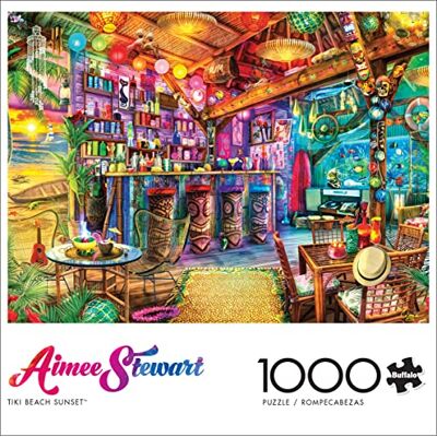 Buffalo Aimee Stewart Tiki Beach Sunset - 1000 Bitars Pussel Buffalo Aimee Stewart Tiki Beach Sunset - 1000 Bitars Pussel
