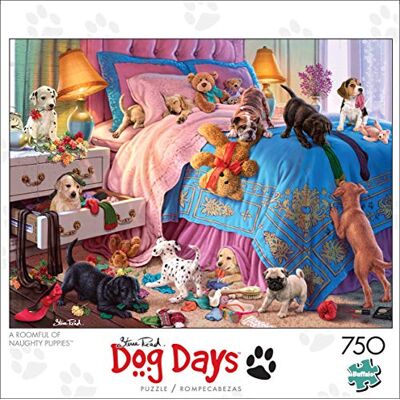 Buffalo Games 17350 A Roomful of Naughty Puppies Puzzle 750 Buffalo Games 17350 A Roomful of Naughty Puppies Puzzle 750