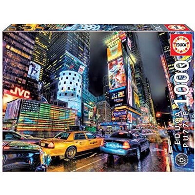 Educa 1000-bitars Times Square New York-pussel för vuxna Stadsnattscen tema avkopplingspresent Från 14 år (15525) Educa 1000-bitars Times Square New York-pussel för vuxna Stadsnattscen tema avkopplingspresent Från 14 år (15525)