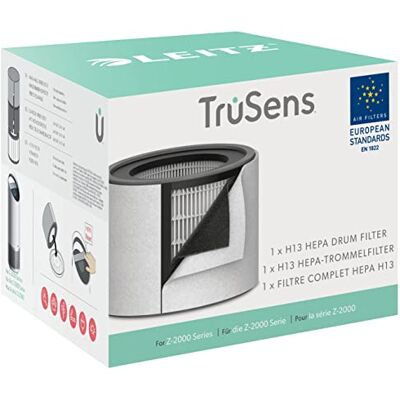 Leitz TruSens Ersättningsfilter, 3-i-1 H13 HEPA-filter Till Luftrenaren TruSens Z-2000, Filtrerar Bort Virus, Pollen, Husdjurshår, VOC, Damm, Bakterier, Odörer Och Rök, Grå/Svart, 2415142 Leitz TruSens Ersättningsfilter, 3-i-1 H13 HEPA-filter Till Luftrenaren TruSens Z-2000, Filtrerar Bort Virus, Pollen, Husdjurshår, VOC, Damm, Bakterier, Odörer Och Rök, Grå/Svart, 2415142
