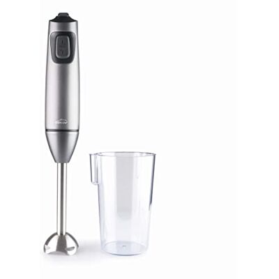 LACOR 61668 Titan Pro 600 W elektrisk visp med bajonettstängning, innehåller Turbo-funktion, med 600 ml glas, mått 8,5 x 6,28 x 39,7 cm, grafit LACOR 61668 Titan Pro 600 W elektrisk visp med bajonettstängning, innehåller Turbo-funktion, med 600 ml glas, mått 8,5 x 6,28 x 39,7 cm, grafit