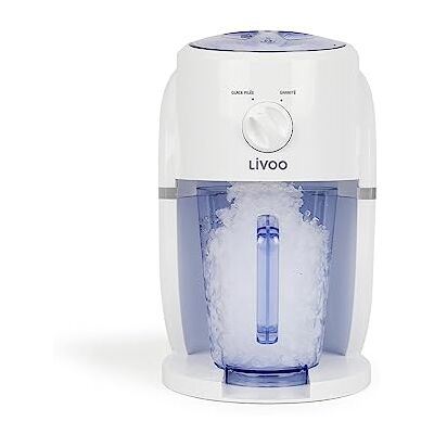 LIVOO 2-i-11 enhet graniter och rakad is DOM430-1,1L, 2 isstorlekar möjliga, 250 g/minut, 25 W, vit LIVOO 2-i-11 enhet graniter och rakad is DOM430-1,1L, 2 isstorlekar möjliga, 250 g/minut, 25 W, vit