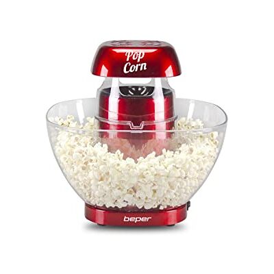 BEPER P101CUD052 Popcorn Machine Hot Air Popcorn Maker with Removable Popcorn Bowl No Fat or Oil BEPER P101CUD052 Popcorn Machine Hot Air Popcorn Maker with Removable Popcorn Bowl No Fat or Oil