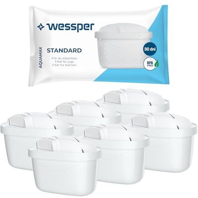 Wessper Filterpatron, vattenfilter, aktiverade kolpatroner och jonbytarharts, Aquaphor, Amazon, Philips, Pearlco ersättningsfilterpatroner, 6 st aktivt kolfilter, kompatibelt med brita-kanna, ersättning för Dafi, , Aquaphor, Philips kannor Wessper Filterpatron, vattenfilter, aktiverade kolpatroner och jonbytarharts, Aquaphor, Amazon, Philips, Pearlco ersättningsfilterpatroner, 6 st aktivt kolfilter, kompatibelt med brita-kanna, ersättning för Dafi, , Aquaphor, Philips kannor