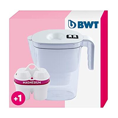 BWT Vida White 2.6 L vattenfilter Filtrera med 1 magnesiumfilterpatron Vattenfilter Dricksvatten Filter Kalk, Klor, Bly & Koppar BWT Vida White 2.6 L vattenfilter Filtrera med 1 magnesiumfilterpatron Vattenfilter Dricksvatten Filter Kalk, Klor, Bly & Koppar