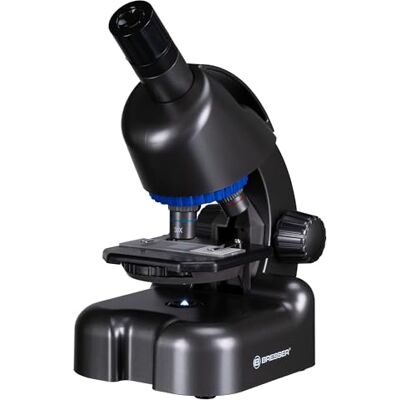 Bresser Junior mikroskop CM-04, 100x900x, barnmikroskop från 6 år, LED-belysning, smartphone-hållare, experimentset, batteridriven Bresser Junior mikroskop CM-04, 100x900x, barnmikroskop från 6 år, LED-belysning, smartphone-hållare, experimentset, batteridriven