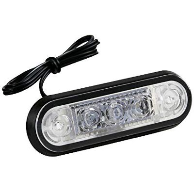 Lampa 97006 3-LED fotavtryck , Infälld, 12/24V Orange Lampa 97006 3-LED fotavtryck , Infälld, 12/24V Orange