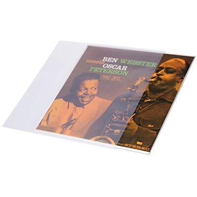 Dynavox 50-pack yttre grammofonskiva, lättmatt yta, arkivkvalitet, vinylfodral för LPs, klar Dynavox 50-pack yttre grammofonskiva, lättmatt yta, arkivkvalitet, vinylfodral för LPs, klar