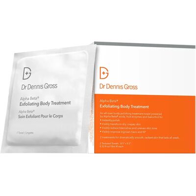 Dr Dennis Gross Alpha Beta Exfoliating Body Treatment - 2 Pads & Handdukar Dr Dennis Gross Alpha Beta Exfoliating Body Treatment - 2 Pads & Handdukar