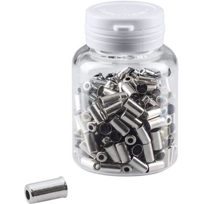 FORCE kabeländar för 5 mm bromskabel i aluminium silver 200 st. FORCE kabeländar för 5 mm bromskabel i aluminium silver 200 st.