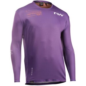 Northwave Edge 2 MTB cykeltröja långa ärmar mörklila/orange herr Northwave Edge 2 MTB cykeltröja långa ärmar mörklila/orange herr
