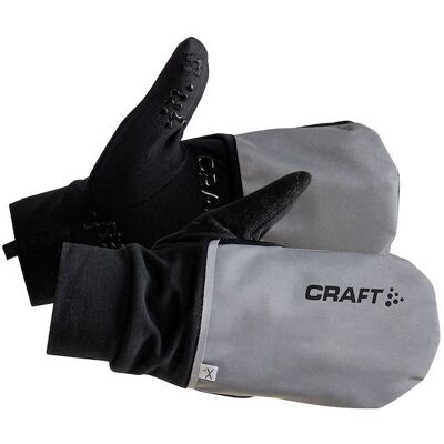 Craft Hybrid Weather cykelhandskar svart/silver Craft Hybrid Weather cykelhandskar svart/silver