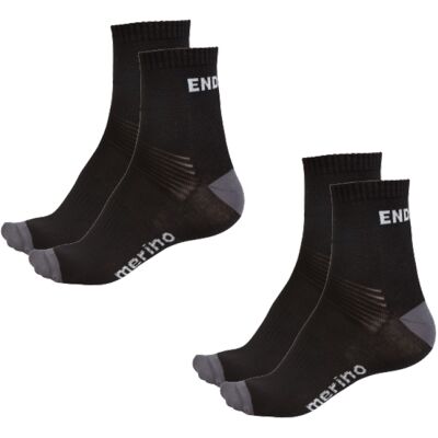 Endura BaaBaa Merino Winter Strumpa 2 pak Svart Endura BaaBaa Merino Winter Strumpa 2 pak Svart