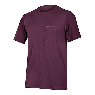 Endura Foyle Tech kortärmad cykeltröja - Aubergine - Cykeltröja Endura Foyle Tech kortärmad cykeltröja - Aubergine - Cykeltröja