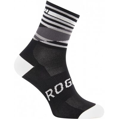 Rogelli Stripe Cykelstrumpor - Svart/Vit Rogelli Stripe Cykelstrumpor - Svart/Vit