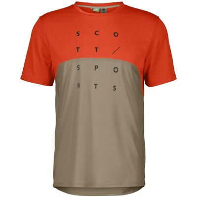 Scott Trail Flow DRI kortørmad t-shirt mars red/toast beige herr Scott Trail Flow DRI kortørmad t-shirt mars red/toast beige herr