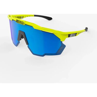 Scicon Aeroshade Kunken cykelglasögon yellow fluo/multimirror blue Scicon Aeroshade Kunken cykelglasögon yellow fluo/multimirror blue