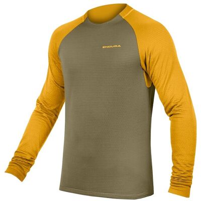 Endura SingleTrack crew fleece cykeltröja tweed green herr Endura SingleTrack crew fleece cykeltröja tweed green herr