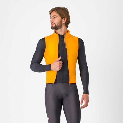 Castelli Espresso cykelväst vivid orange/dark gray herr Castelli Espresso cykelväst vivid orange/dark gray herr