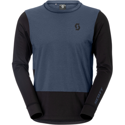 Scott Vertic Pro Mid LS Tee långärmad dusk blue/svart herr Scott Vertic Pro Mid LS Tee långärmad dusk blue/svart herr