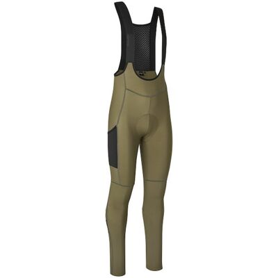 GripGrab PACR Thermal bibtights med selar olive green herr GripGrab PACR Thermal bibtights med selar olive green herr
