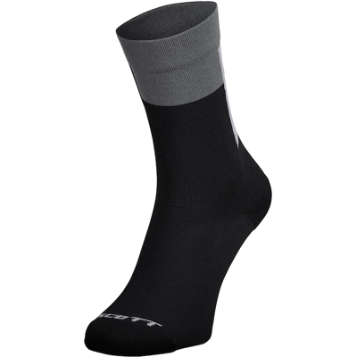 Scott Crew Block Stripe cykelstrumpor svart/grå Scott Crew Block Stripe cykelstrumpor svart/grå