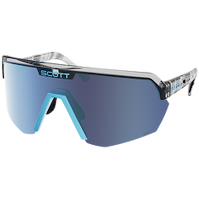 Scott Sport Shield cykelglasögon svart/Neon Blå/AMP Blue Chrome Scott Sport Shield cykelglasögon svart/Neon Blå/AMP Blue Chrome