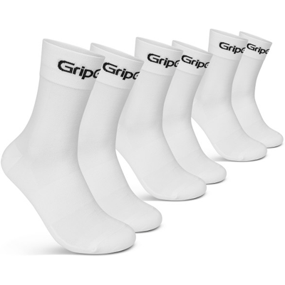 GripGrab RIDE regular cut socks 3-pack cykelstrumpor vit GripGrab RIDE regular cut socks 3-pack cykelstrumpor vit