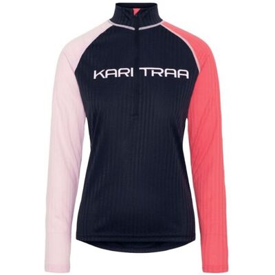 Kari Traa Ella underställströja blå/korall/rosa dam Kari Traa Ella underställströja blå/korall/rosa dam