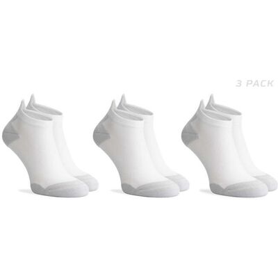 Rogelli Core löparstrumpor 3-pack kort skaft vit/grå Rogelli Core löparstrumpor 3-pack kort skaft vit/grå