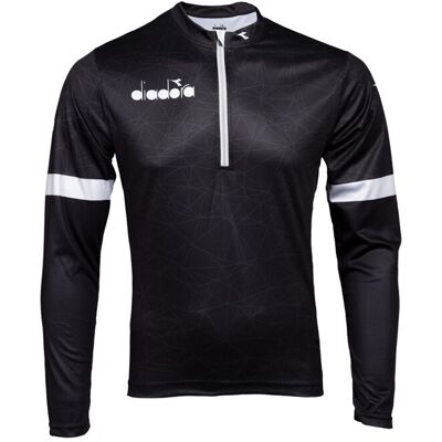 Diadora Valter cykeltröja långärmad svart/vit herr Diadora Valter cykeltröja långärmad svart/vit herr