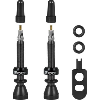 Force ventil set till tubeless svart Force ventil set till tubeless svart