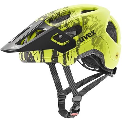 Uvex React junior MIPS cykelhjälm lime black matt Uvex React junior MIPS cykelhjälm lime black matt