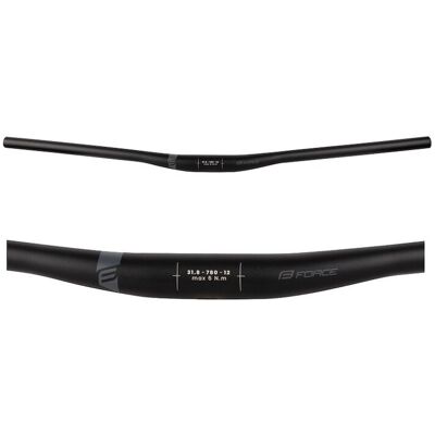 FORCE TEAM styre MTB rised 31,8/780 mm aluminium mattsvart FORCE TEAM styre MTB rised 31,8/780 mm aluminium mattsvart
