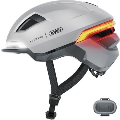Abus Hyp-E Urban cykelhjälm med ljus cleam silver Abus Hyp-E Urban cykelhjälm med ljus cleam silver