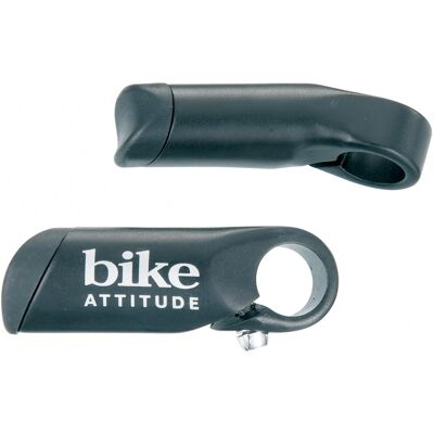 Bike Attitude barends droppformade 80 mm svart Bike Attitude barends droppformade 80 mm svart
