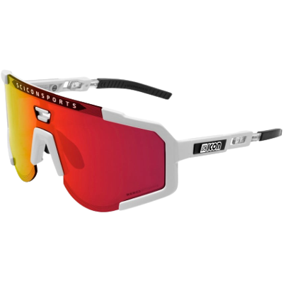 Scicon Aeroscope cykelglasögon White Gloss Multimirror Red Scicon Aeroscope cykelglasögon White Gloss Multimirror Red