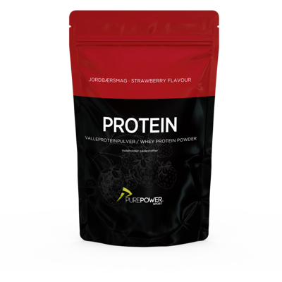 PurePower Proteinpulver vassleproteindryck jordgubb 400 g PurePower Proteinpulver vassleproteindryck jordgubb 400 g