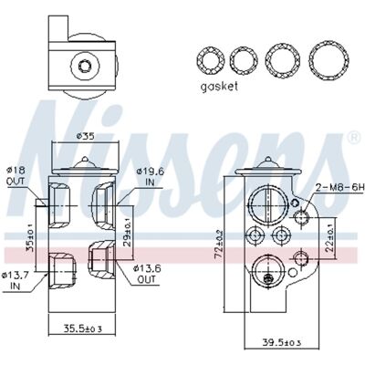 Nissens 999314 Expansionsventil - Expansion Valve Nissens 999314 Expansionsventil - Expansion Valve